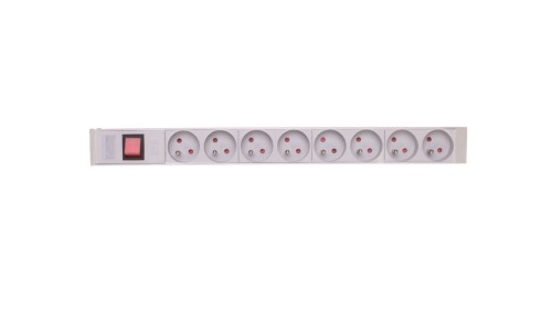 Listwa zasilajaca do szaf 19 cali (PDU) 8x 2P+Z wylacznik A-19-STRIP-2-IMP