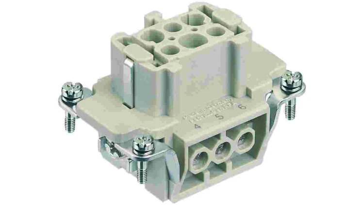 Złącze HAN prostokątne żeńskie 6pin 16A 90V 09360062701
