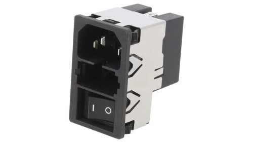 KMF1.1163.11Złącze zasilające AC gniazdo męskie 6A 250VAC IEC 60320 KMF