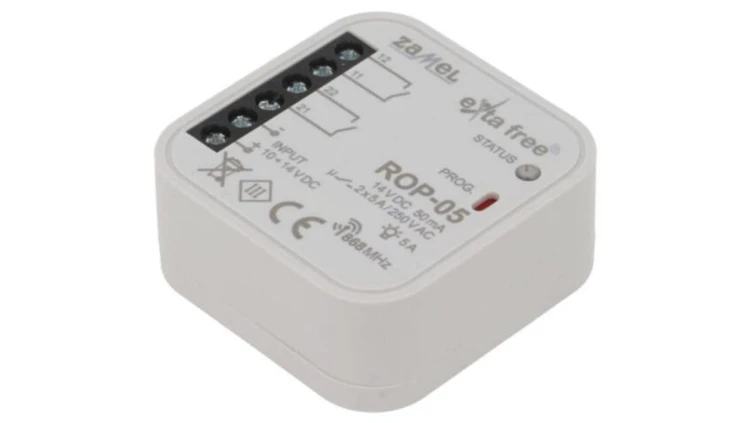 ROP-05 Odbiornik, dopuszkowy, 10÷14VDC, NO x2, IP20, -10÷55C