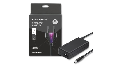 Qoltec Zasilacz do laptopa Dell 65W 19.5V 3.34A 4.5*3.0+pin +kabel zasilający