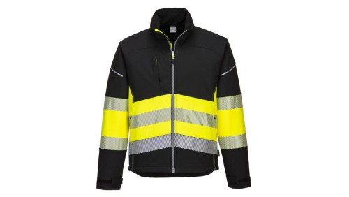 KURTKA OSTRZEGAWCZA SOFTSHELL PW375BKY ROZMIAR S