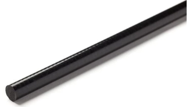 Pręt z plastiku wzmacnianego włóknem szklanym GRP, Ø 50mm x 1m, kolor: Czarny