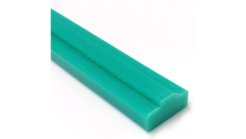 Prowadnica łańcucha, typ: 12B, profil: GR1, Zielony, dł.: 2m, szer.: 25mm, wys.: 15mm, PE