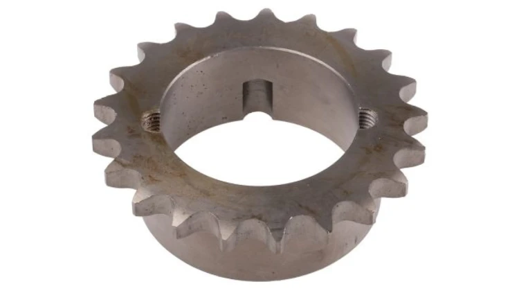 Koło łańcuchowe drabinkowe, 21 zębów, 12B-1, Nakrętka stożkowa, śr toczna: 127.8mm, Stal