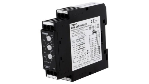 K8AK-VW2-24 Moduł typu przekaźnik nadzorczy napięcia o napięciu zasilania 24VAC/24VDC, montowany na szynę DIN