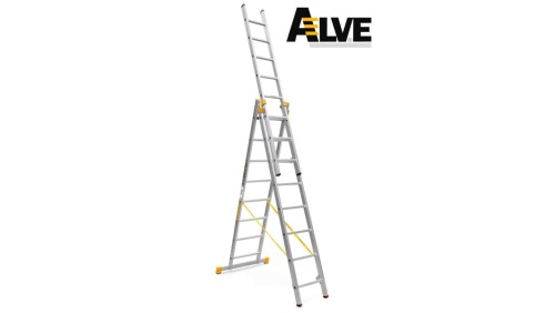 Drabina profesjonalna FORTE ALVE 3x8 szczebli 8608