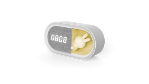 Budzik z nocnym króliczkiem LED PURE FNL-05 INGRID biały podłużny Forever Light