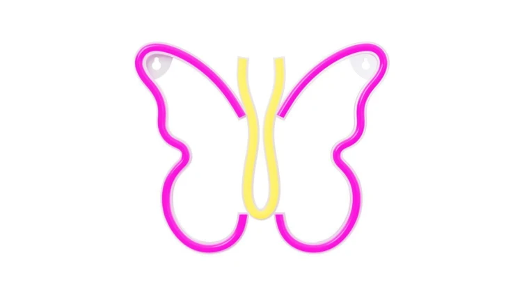 Neon LED MOTYL róż NNE03 Neolia