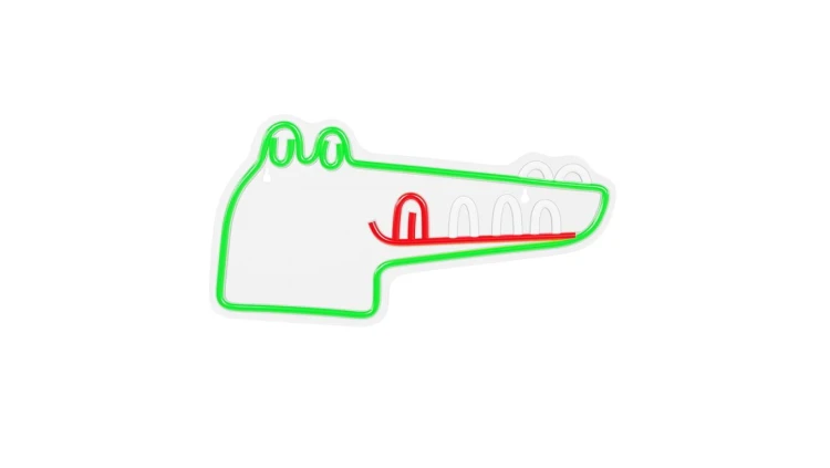 Neon PLEXI LED JURASSIC KROKODYL zielony FLNJ03 Forever Light