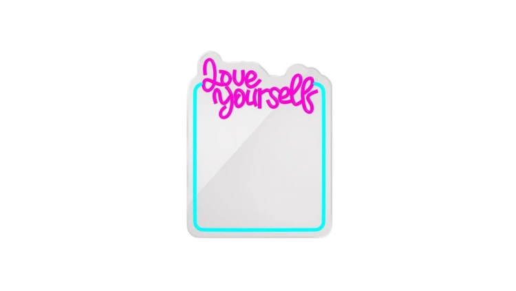 Neon MIRROR LED LOVE YOURSELF błękit róż FMNE01 Forever Light