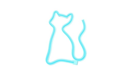 Neon LED KOT turkus NNE24 Neolia