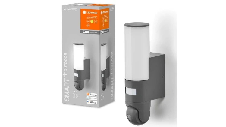 KINKIET LED 16W 900lm 3000k SZARY z Czujnikiem ruchu i Kamerą HD LEDVANCE Smart+ WiFi