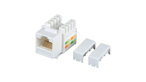 Gniazdo UTP RJ 45 kat. 6 keystone slim białe