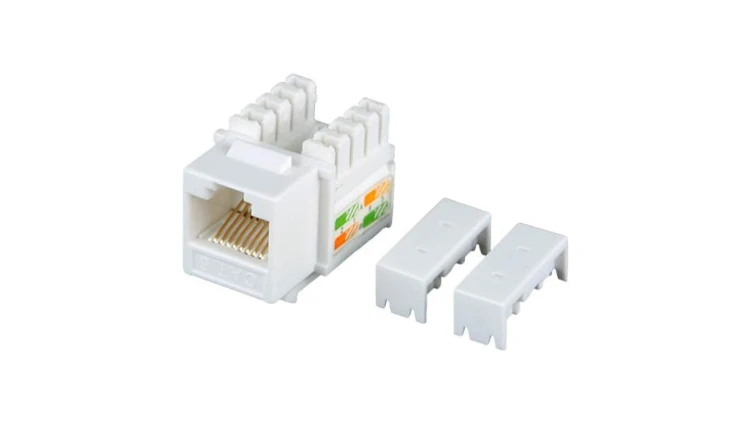 Gniazdo UTP RJ 45 kat. 6 keystone slim białe
