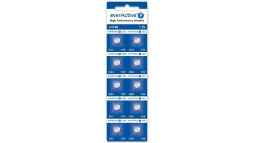 10 x bateria alkaliczna mini everActive AG3 G3 LR736 LR41