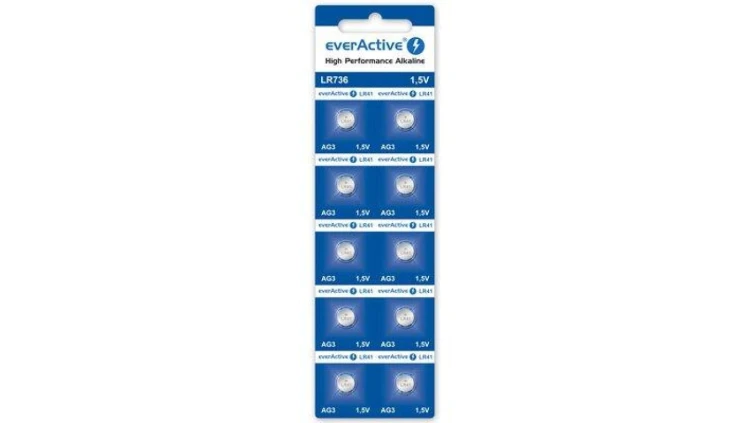 10 x bateria alkaliczna mini everActive AG3 G3 LR736 LR41