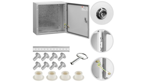 Obudowa hermetyczna rozdzielnia metalowa z płytą montażową 400x400x200 IP65 natynkowa NEKU