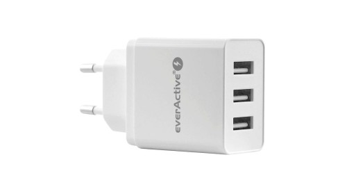 Ładowarka sieciowa everActive SC-300 3xUSB 3,4A