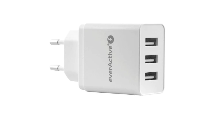 Ładowarka sieciowa everActive SC-300 3xUSB 3,4A