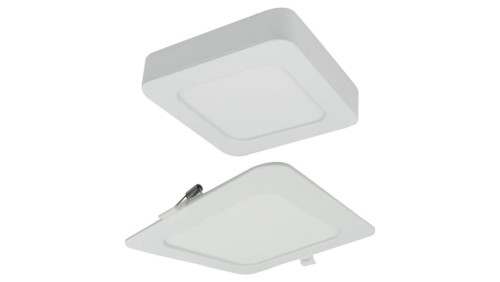 Oprawa downlight CCT 2w1 z ramka 18W 1650lm IP20 kwadrat biały EC61085