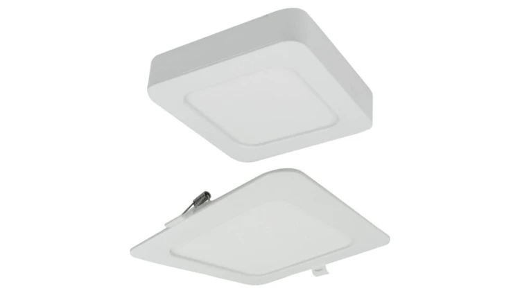 Oprawa downlight CCT 2w1 z ramka 18W 1650lm IP20 kwadrat biały EC61085