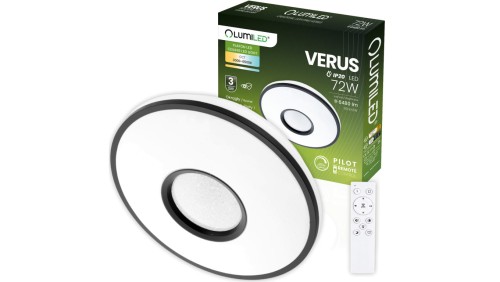 Plafon LED Lampa Sufitowa Natynkowa VERUS 72W CCT Biały Okrągły 50cm + PILOT LUMILED