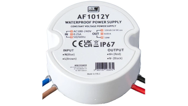 Zasilacz LED 10W 24V 0,41A IP67 okrągły do puszki AF1024Y MW Power