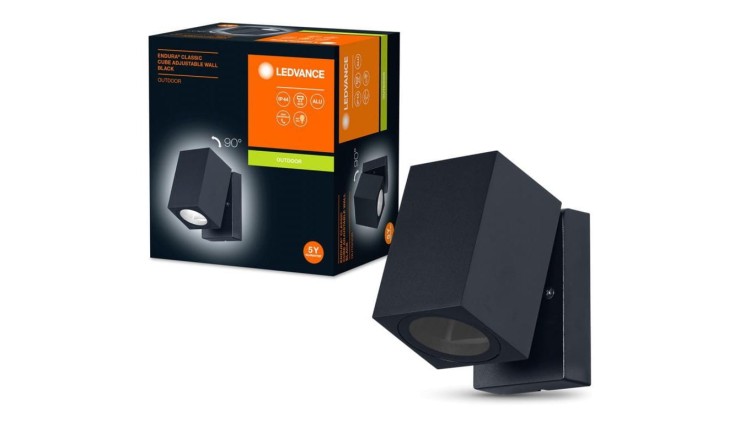 Kinkiet lampa elewacyjna ścienna ENDURA Classic Cube Adjustable Wall Black LEDVANCE