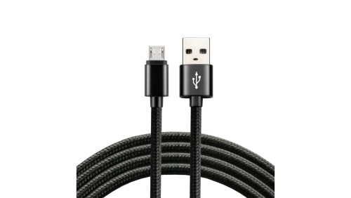 Kabel przewód pleciony USB - micro USB everActive CBB-0.3MB 30cm z obsługą szybkiego ładowania do 2,4A czarny