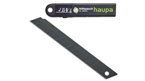 Zapasowe Ostrza do Noża HAUPA 18mm Black Blades Uniwersalne Zestaw 10 sztuk
