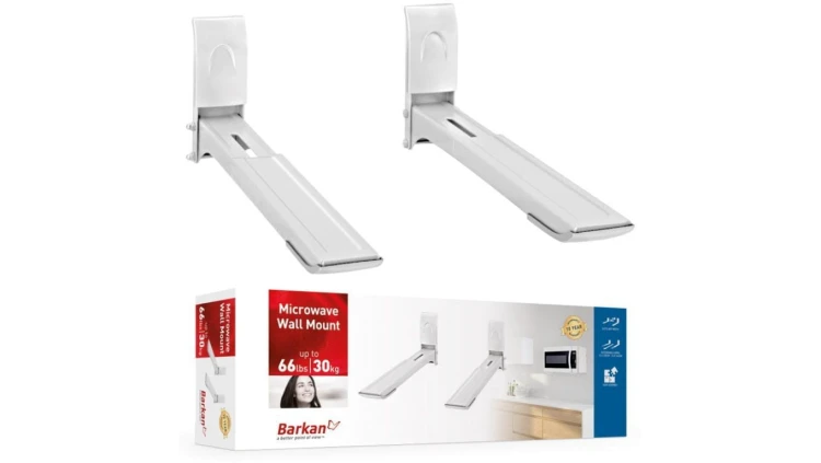 uchwyt ścienny do kuchenki mikrofalowej 29-42cm biały