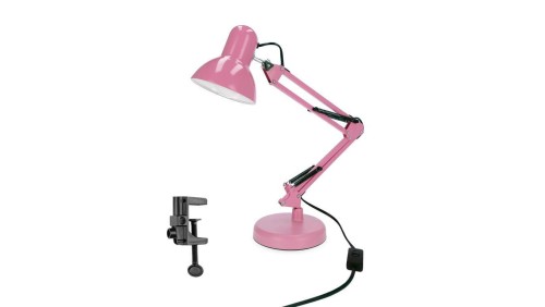 Lampka biurkowa różowa PIXI Pink E27 zestaw podstawa i klips EDO777366 EDO