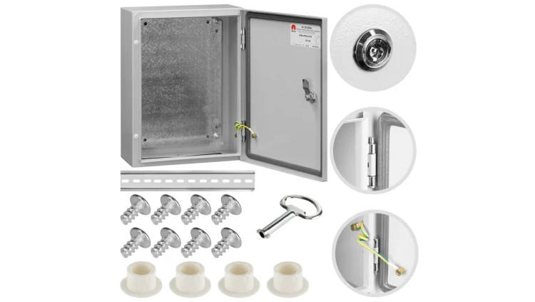 Obudowa hermetyczna rozdzielnia metalowa z płytą montażową 400x300x150 IP65 natynkowa NEKU