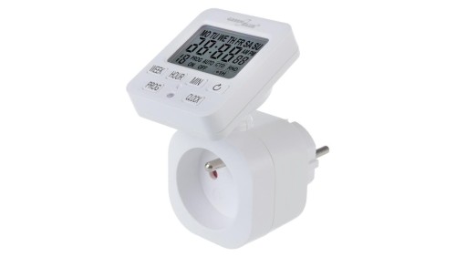 Włącznik czasowy - timer cyfrowy GreenBlue, max. obciążenie 16A, IP20, GB605 E