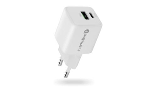 Ładowarka sieciowa everActive GaN SC-330Q z gniazdem USB QC3.0 oraz USB-C PD 20W