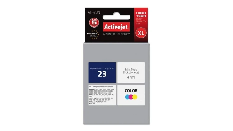 Tusz Activejet AH-23N (zamiennik HP 23 C1823D Supreme 47 ml kolor)