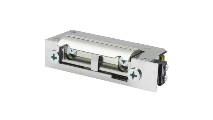 Elektrozaczep Hartte XS00UPM niskoprądowy wąski z pamięcią i monitoringiem oraz uniwersalnym zasilaniem 12-24V AC/DC