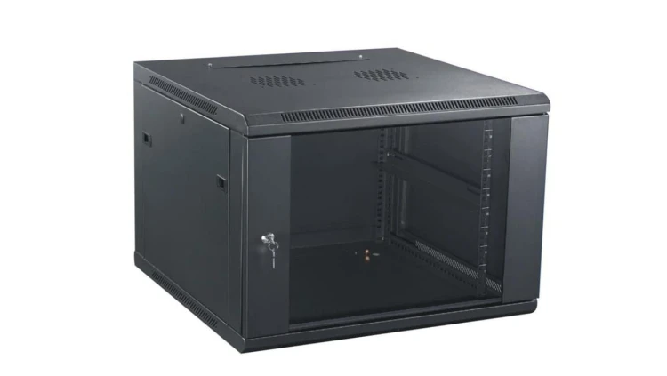 GT Networks Szafa 19” StandardLINE wisząca 15U 600x600mm czarna drzwi blacha-szkło boki demontowalne