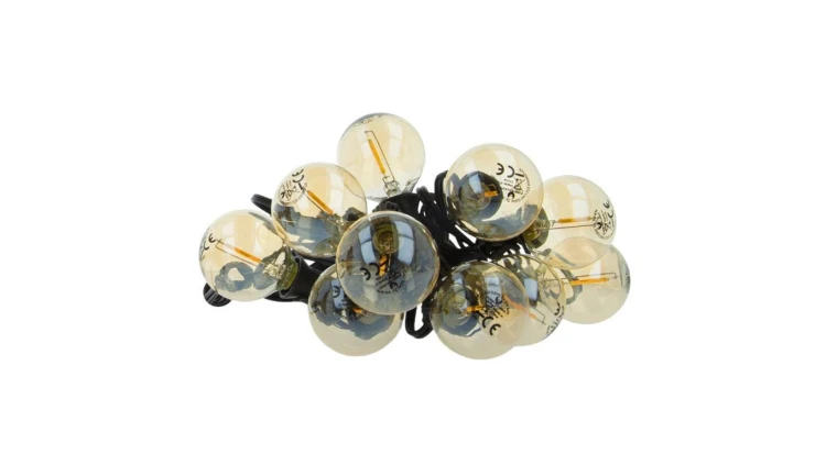 Forever Light Girlanda solarna LED SUNARI FLS-125 5,5m + 10 żarówek G40 złota IP44