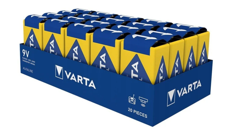 bateria alkaliczna Varta Industrial PRO 6LR61/9V 4022 (taca) - 20 sztuk