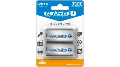 Akumulator Ni-MH R14 C 3500mAh 1,2V R2U Silver Line (2szt.)