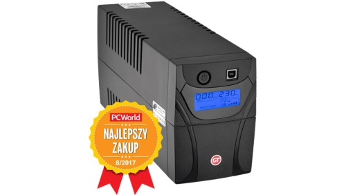 GT UPS POWERbox Tower 850VA/480W Line-Interactive 2xSCHUKO 12V-9Ah LCD