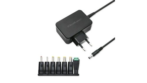 Qoltec Uniwersalny zasilacz sieciowy 30W 12V 2.5A Kompaktowy MultiPlug 7 wtyczek