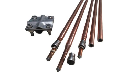 Uziom kompletny kuty pomiedziowany / miedziowany St/Cu powłoka 250um Cu 14,2 mm 7,5m