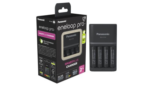 Ładowarka akumulatorków Ni-MH Panasonic Eneloop BQ-CC55 + 4 x R6/AA Eneloop PRO 2500mAh BK-3HCDE EKO
