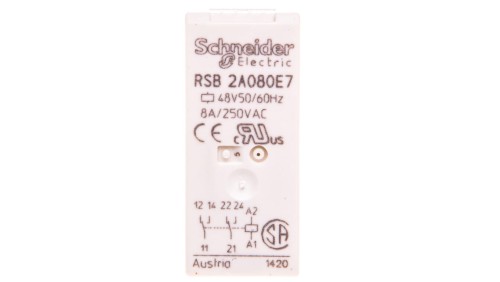 Przekaźnik miniaturowy 2P 8A 48V AC AgNi RSB2A080E7
