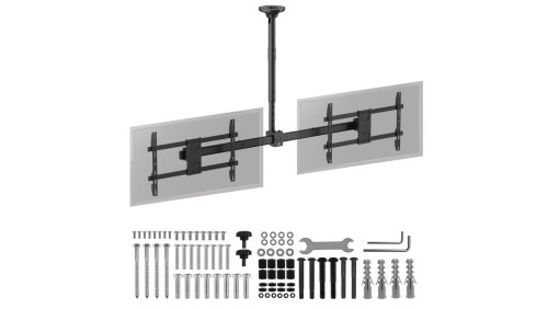 Uchwyt sufitowy dla dwóch TV Maclean, max. obciążenie 2x40kg, 34-60, max VESA 600x400, MC-111 B