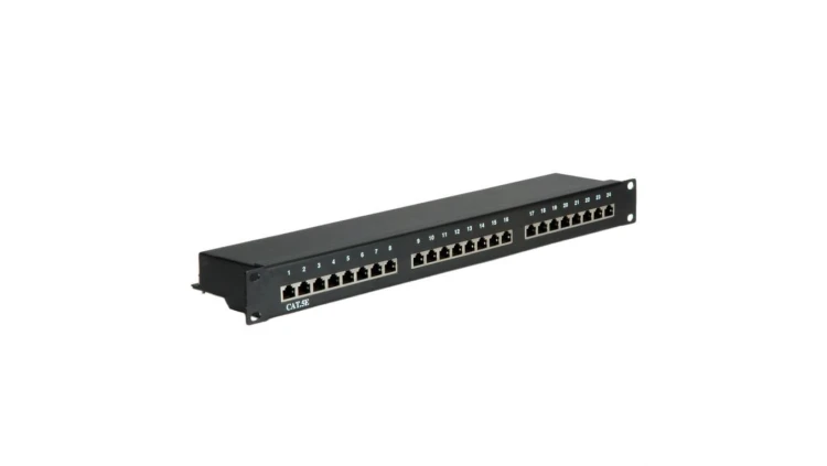 VALUE Patch panel kat.5e (klasa D) 19, 24P, ekranowany, czarny