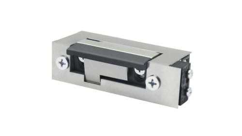 Elektrozaczep BIRA ES1-001-KZ do furtek, ze stalowym zaczepem, z monitoringiem 12V AC/DC